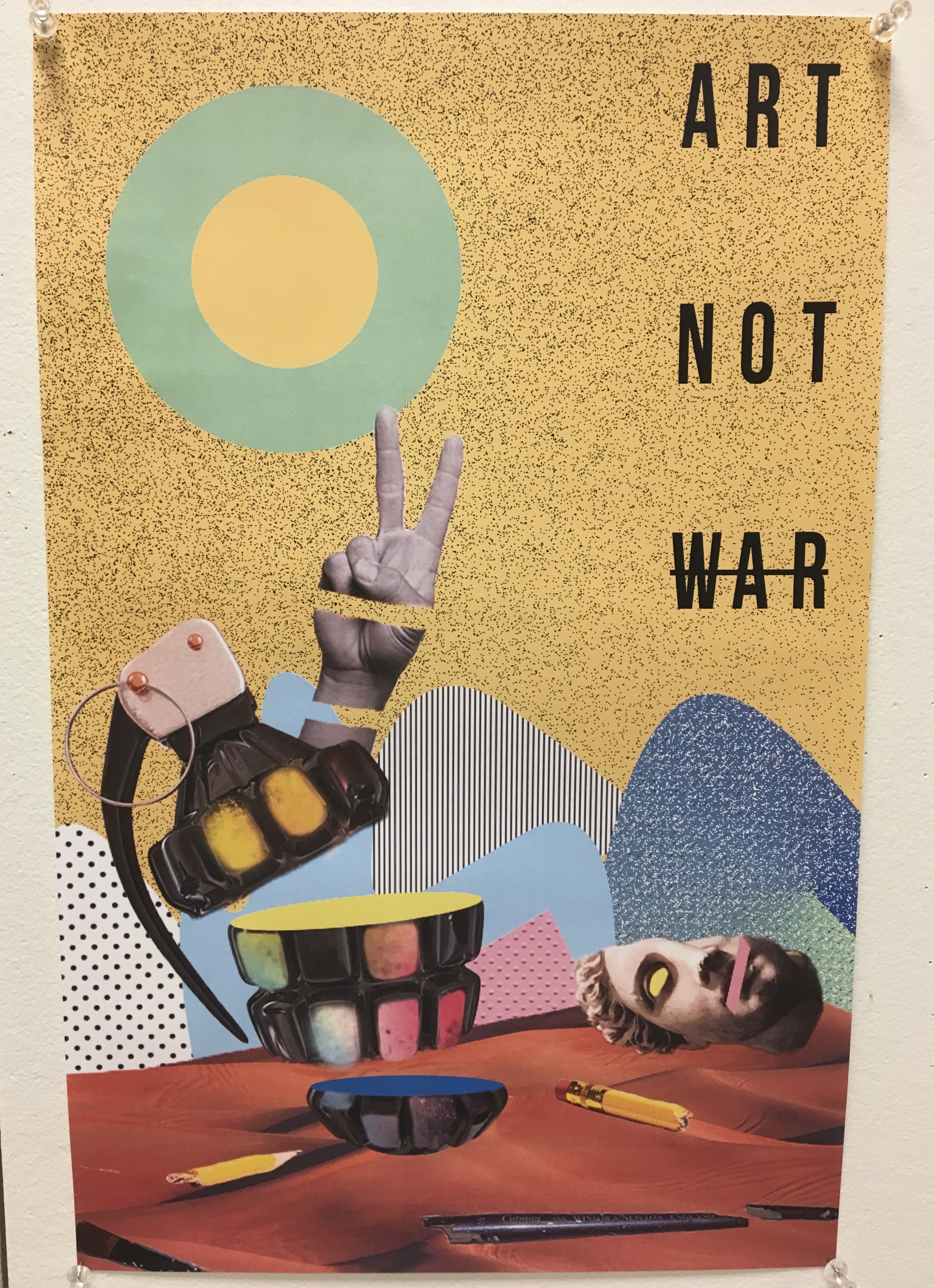 Art Not War collage poster