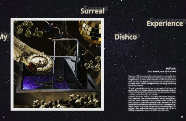 Surreal album cover spread