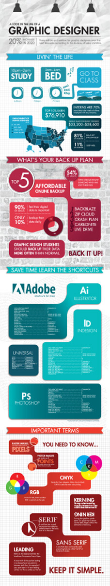 Full Life of a Graphic Designer infographic poster
