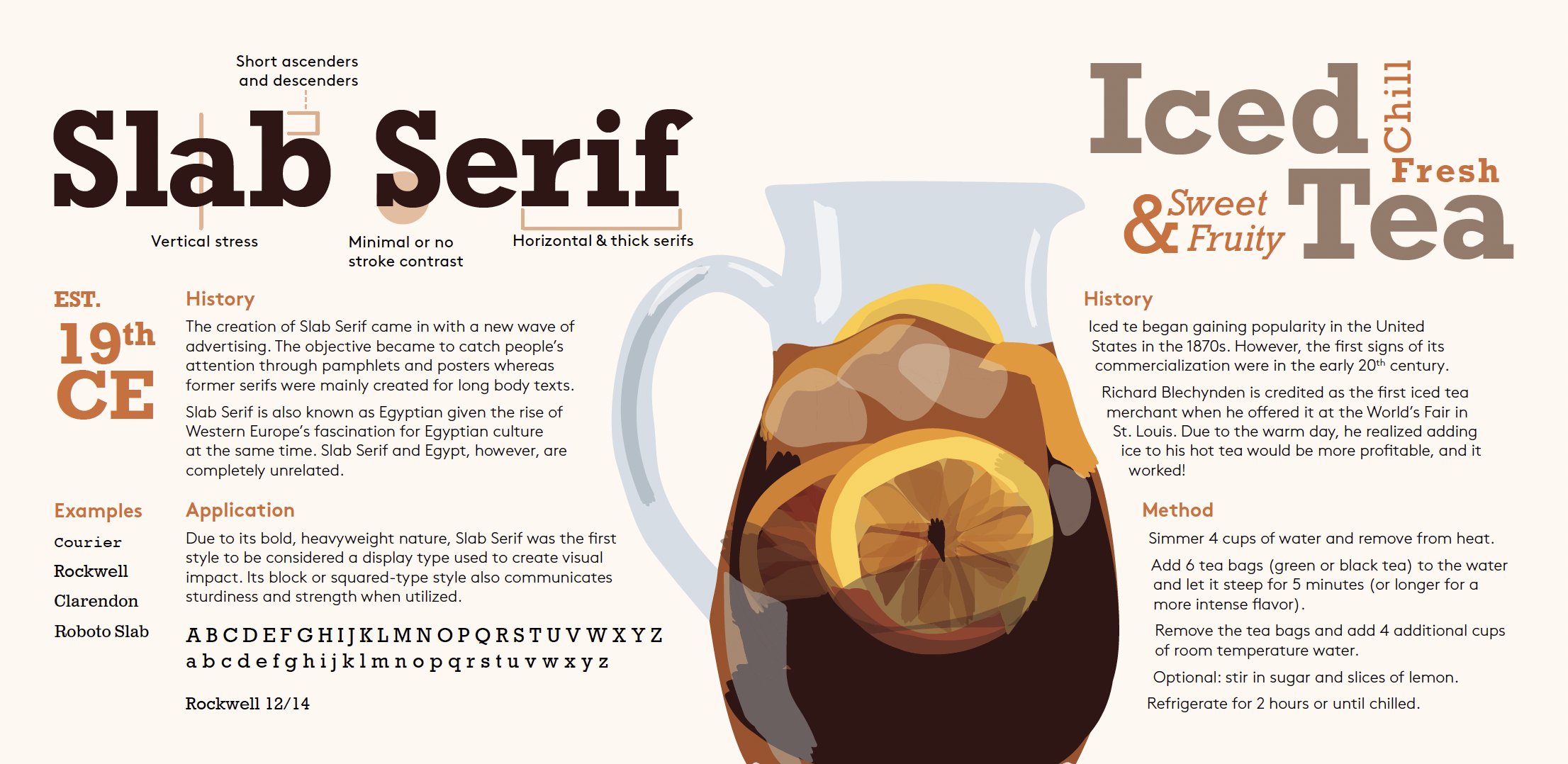 Slab Serif and Iced Tea spread